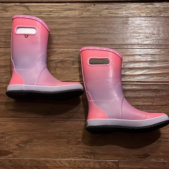Bogs Kids Rain Boots Ombre Pink/Rose Multi Youth Size 5 - Picture 3 of 8